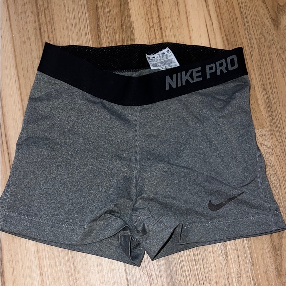 Nike Gray and Black Athletic Shorts